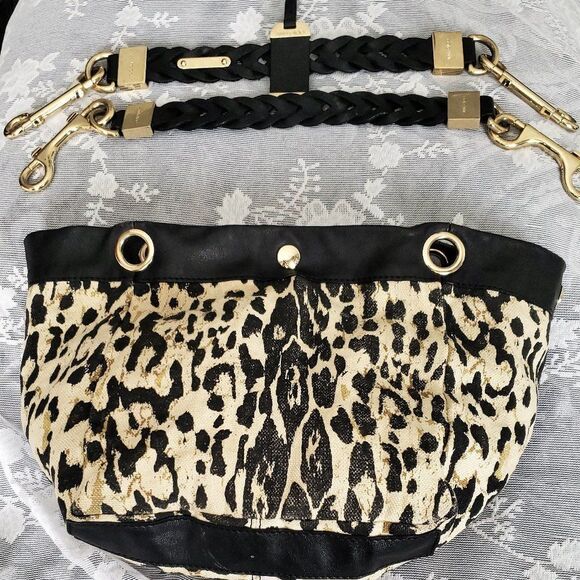 Jimmy Choo Leopard Print Canvas Lohla Tote - Picture 2 of 7